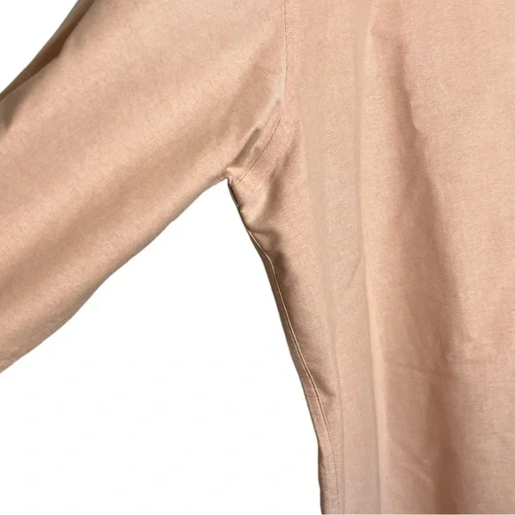 L.l. Bean 17 1/2-33 wrinkle resistant button down shirt. Peachy pink F-10 - Picture 4 of 5
